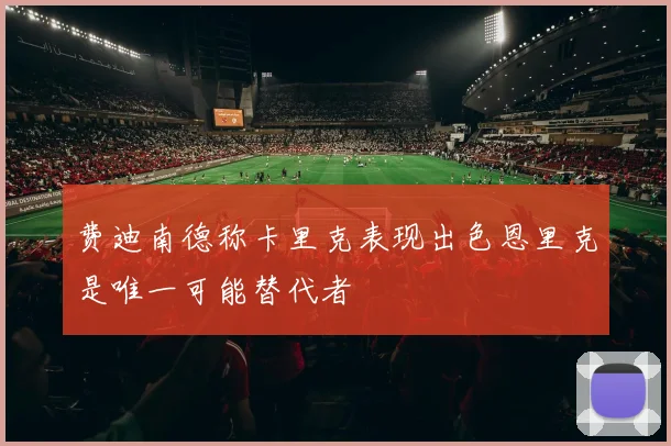 费迪南德称卡里克表现出色恩里克是唯一可能替代者